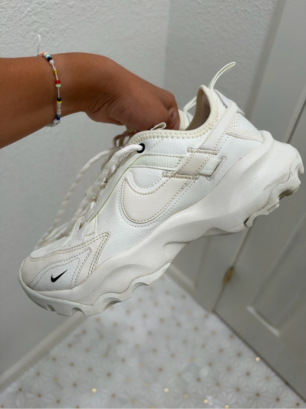 Nike Women's Off-White/Textile Chunky Trail Sneaker